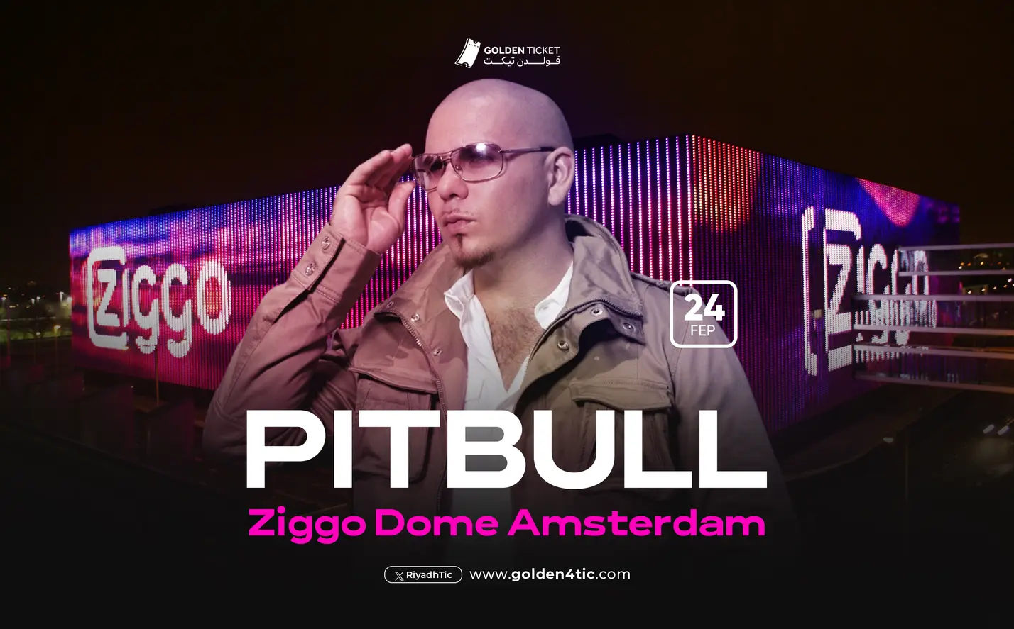 حفلة بيتبول في امستردام: 24 فبراير 2025